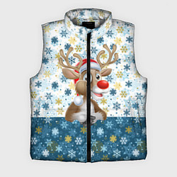 Мужской жилет Весёлый Оленёнок, цвет: 3D-светло-серый