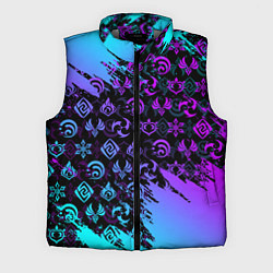 Мужской жилет GENSHIN NEON PATTERN SYMBOL НЕОН ЭМБЛЕМЫ