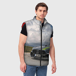 Мужской жилет Mercedes V8 Biturbo Racing Team AMG, цвет: 3D-красный — фото 2