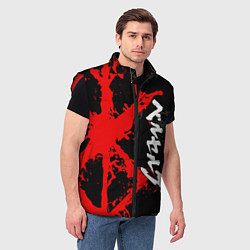 Мужской жилет БЕРСЕРК КРАСНОЕ КЛЕЙМО ИЕРОЛГИФЫ, цвет: 3D-красный — фото 2