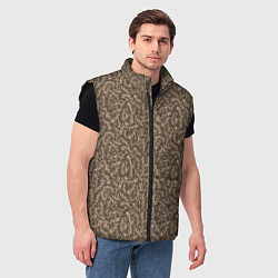 Мужской жилет Растительный осенний фон, цвет: 3D-черный — фото 2