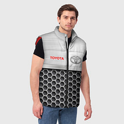 Мужской жилет Toyota Стальная решетка, цвет: 3D-красный — фото 2