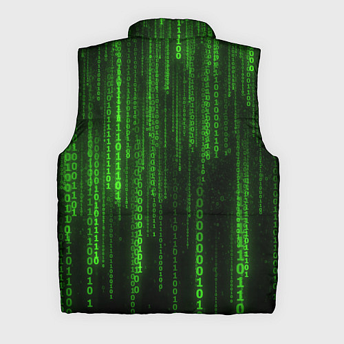 Мужской жилет Матрица двоичный код / 3D-Красный – фото 2