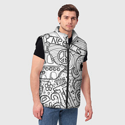 Мужской жилет All you need is The Beatles Раскраска, цвет: 3D-черный — фото 2