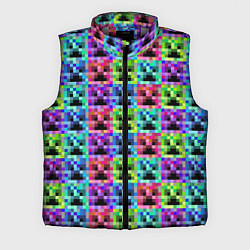 Мужской жилет МАЙНКРАФТ MINECRAFT ЦВЕТНЫЕ КРИПЕРЫ, цвет: 3D-светло-серый