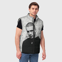 Мужской жилет Опасный Хаски, цвет: 3D-светло-серый — фото 2