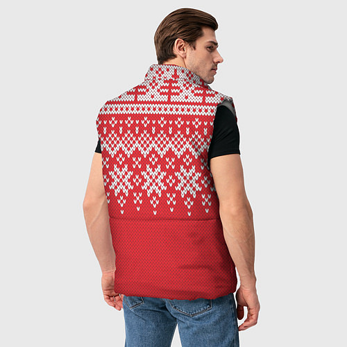 Мужской жилет Knitted Pattern / 3D-Светло-серый – фото 4