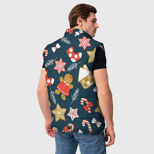 Мужской жилет Merry Christmas!!! / 3D-Светло-серый – фото 4