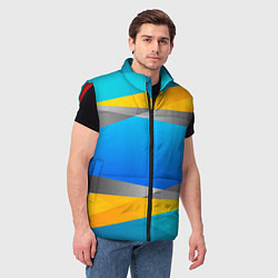 Мужской жилет Резкая Абстракция, цвет: 3D-красный — фото 2