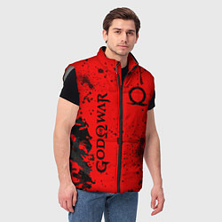 Мужской жилет God of War Брызги крови, цвет: 3D-светло-серый — фото 2