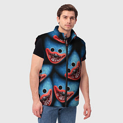 Мужской жилет POPPY PLAYTIME ХАГИ ВАГИ ЛИЦО МОНСТРА, цвет: 3D-черный — фото 2