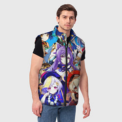 Мужской жилет ГЕРОИ ИГРЫ GENSHIN IMPACT, цвет: 3D-черный — фото 2