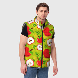 Мужской жилет Яблочки паттерн, цвет: 3D-светло-серый — фото 2