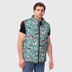 Мужской жилет Веселые Собачки 2022, цвет: 3D-красный — фото 2