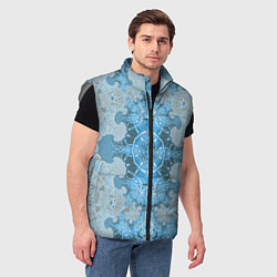 Мужской жилет Коллекция Фрактальная мозаика Голубой 292-6-n Низ, цвет: 3D-светло-серый — фото 2