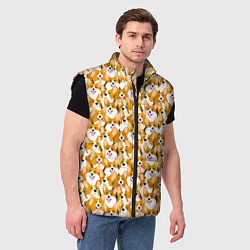 Мужской жилет Собаки Корги, цвет: 3D-черный — фото 2