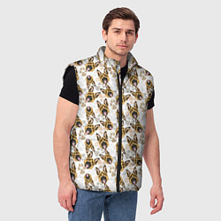 Мужской жилет Собака - Немецкая Овчарка, цвет: 3D-черный — фото 2