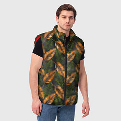 Мужской жилет Африканские листья, цвет: 3D-красный — фото 2
