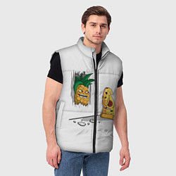 Мужской жилет HERES PINEAPPLE!, цвет: 3D-черный — фото 2