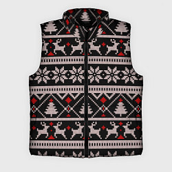 Мужской жилет DEER SWEATER СВИТЕР С ОЛЕНЯМИ, цвет: 3D-черный