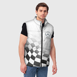 Мужской жилет MERCEDES, МЕРСЕДЕС СПОРТ, ФИНИШНЫЙ ФЛАГ, ФОРМУЛА 1, цвет: 3D-черный — фото 2