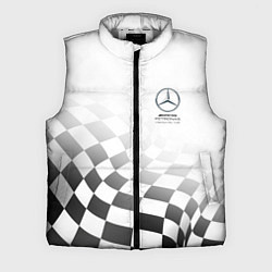 Мужской жилет MERCEDES, МЕРСЕДЕС СПОРТ, ФИНИШНЫЙ ФЛАГ, ФОРМУЛА 1, цвет: 3D-светло-серый