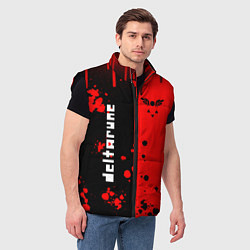 Мужской жилет Deltarune black & red, цвет: 3D-черный — фото 2