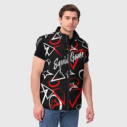 Мужской жилет Squid Game кальмар, цвет: 3D-светло-серый — фото 2