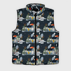 Мужской жилет Зимний вечерок, цвет: 3D-красный