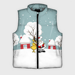 Мужской жилет Деревенский Новый Год Дед Мороз и Олень