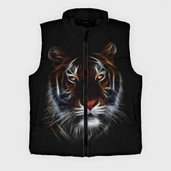 Мужской жилет Тигр в Темноте Глаза Зверя, цвет: 3D-черный