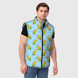 Мужской жилет Кукуруза паттерн, цвет: 3D-светло-серый — фото 2