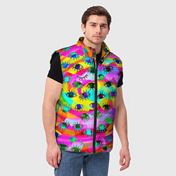 Мужской жилет Психоделические взгляды, цвет: 3D-черный — фото 2
