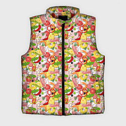 Мужской жилет Ингредиенты Пиццы, цвет: 3D-красный