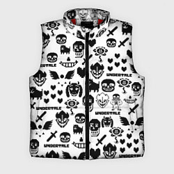 Мужской жилет UNDERTALE WHITE PATTERN, цвет: 3D-красный