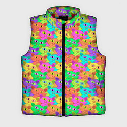 Мужской жилет Красочные Котики, цвет: 3D-красный