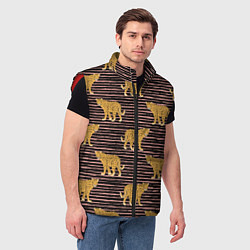 Мужской жилет Леопарды паттерн, цвет: 3D-красный — фото 2