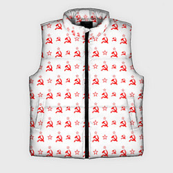 Мужской жилет Серп и Молот СССР на белом фоне