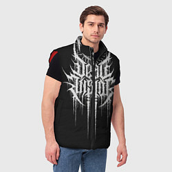 Мужской жилет DEAD INSIDE, Сороконожка, цвет: 3D-красный — фото 2