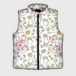 Мужской жилет Лица линии, цвет: 3D-светло-серый