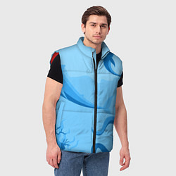 Мужской жилет МоРское Дно с Акулами, цвет: 3D-красный — фото 2