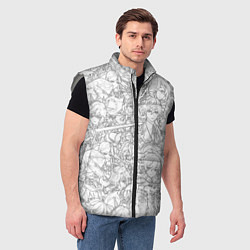 Мужской жилет ПЕРСОНАЖИ МАНГА ГЕНШИН ИМПАКТ, цвет: 3D-светло-серый — фото 2