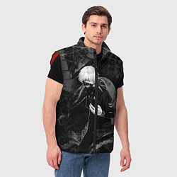 Мужской жилет Токийский Гуль Канеки Кен ЧБ, цвет: 3D-красный — фото 2