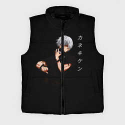 Мужской жилет Токийский Гуль снимает маску Иероглифы, цвет: 3D-черный