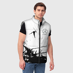 Мужской жилет Mercedes текстура, цвет: 3D-светло-серый — фото 2