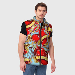 Мужской жилет Сердца влюбленных, цвет: 3D-черный — фото 2