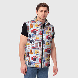 Мужской жилет Рок Музыкант, цвет: 3D-черный — фото 2
