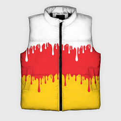 Мужской жилет Северная Осетия Алания потёки, цвет: 3D-черный