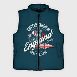 Мужской жилет Англия England, цвет: 3D-черный
