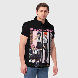 Мужской жилет Человек бензопила лучшие девочки макима пауэр резе, цвет: 3D-черный — фото 2